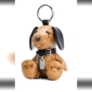 NWT Coach Peanuts Bag Charm In Signature Canvas